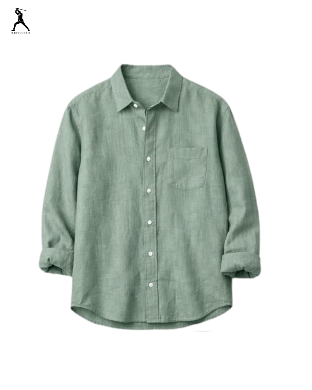 Old Money Classic Combo - Green Shirt & White Trouser