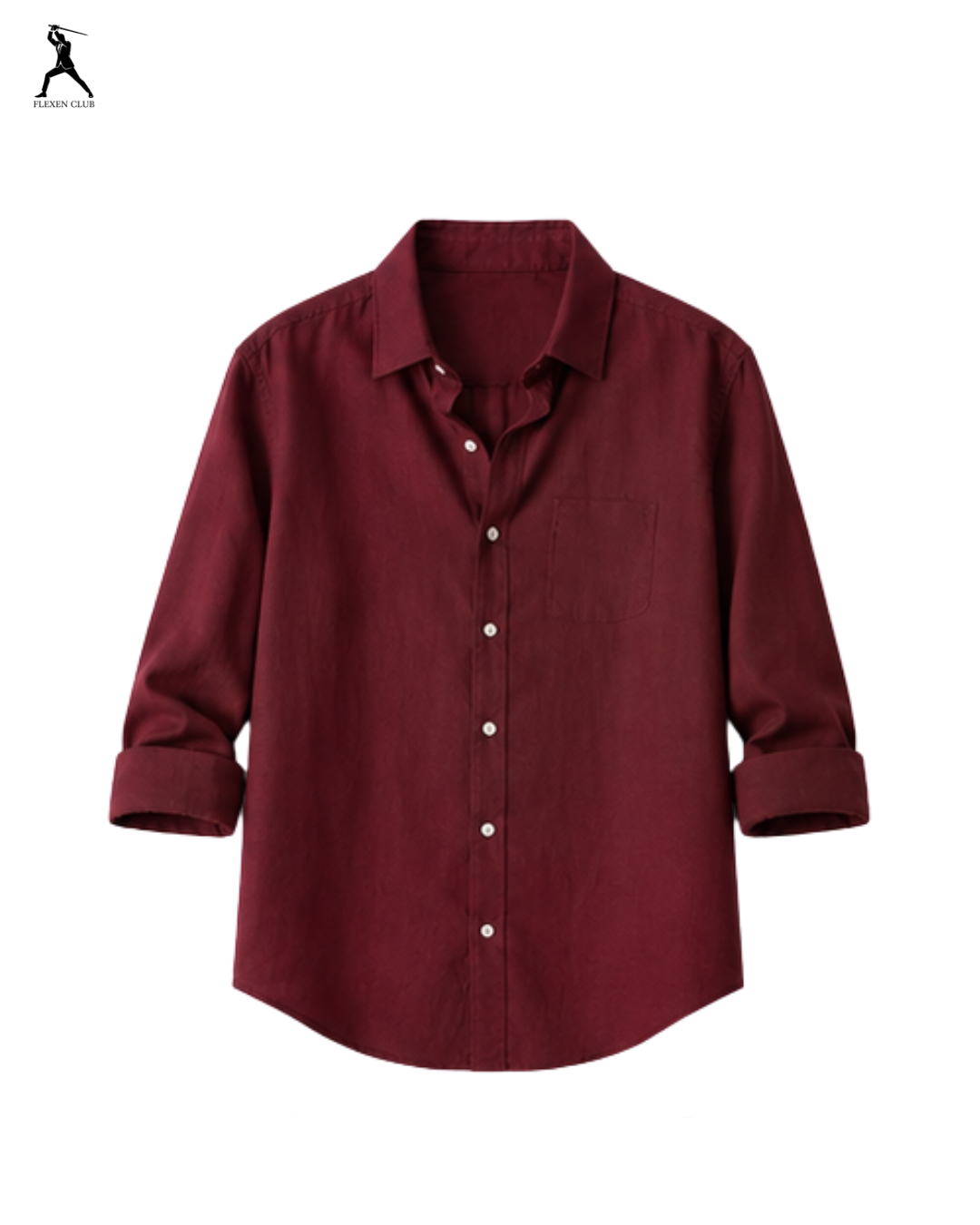 Old Money Classic Combo - Maroon Shirt & White Trouser