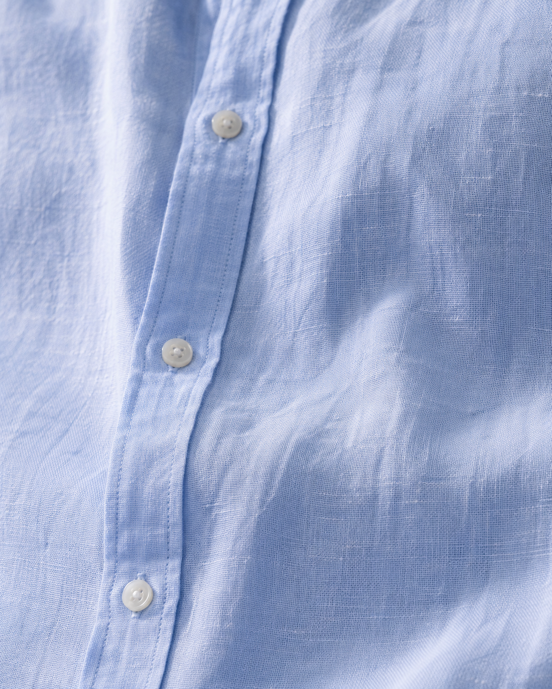 Light Blue Linen Shirt & White Trousers Combo