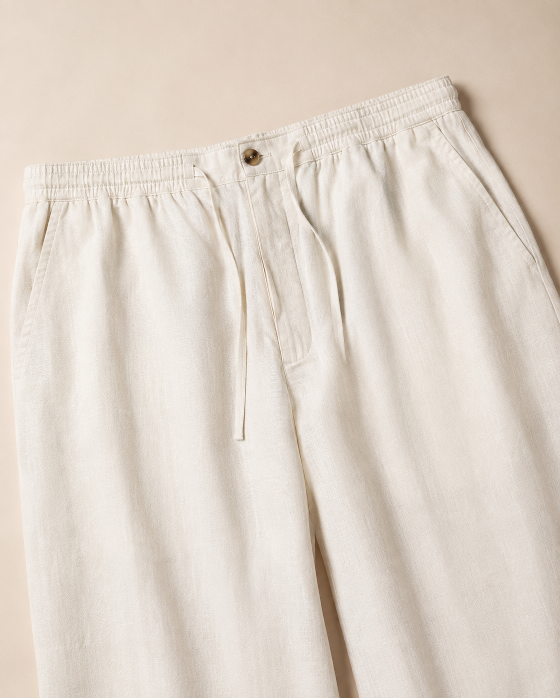 Light Blue Linen Shirt & White Trousers Combo