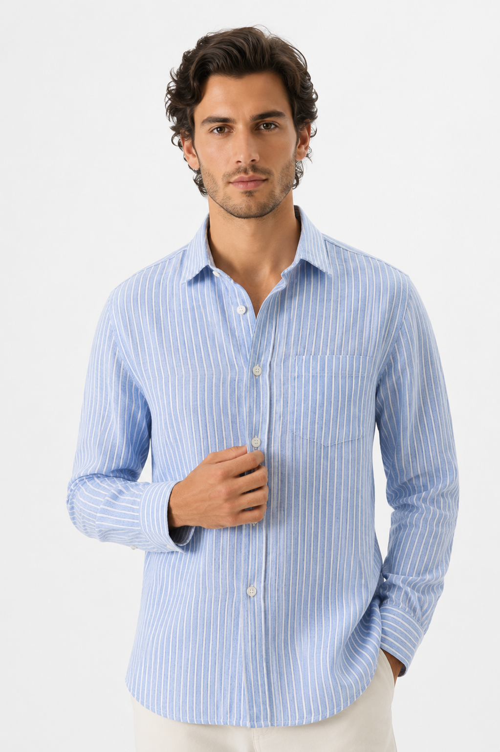 Flexen Club Men’s Blue Stripes Shirt