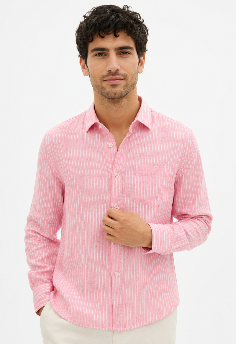 Flexen Club Men’s Pink Stripes Shirt