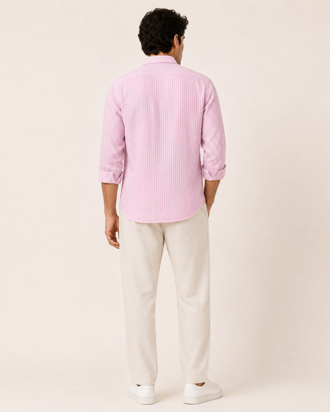 Old Money Classic Combo - Pike Stripe Shirt & White Trouser