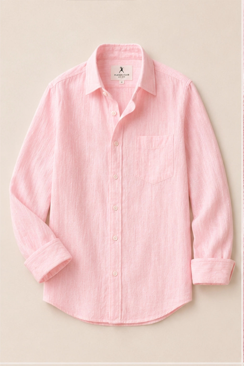 Flexen Club Men’s Pink Plain Shirt