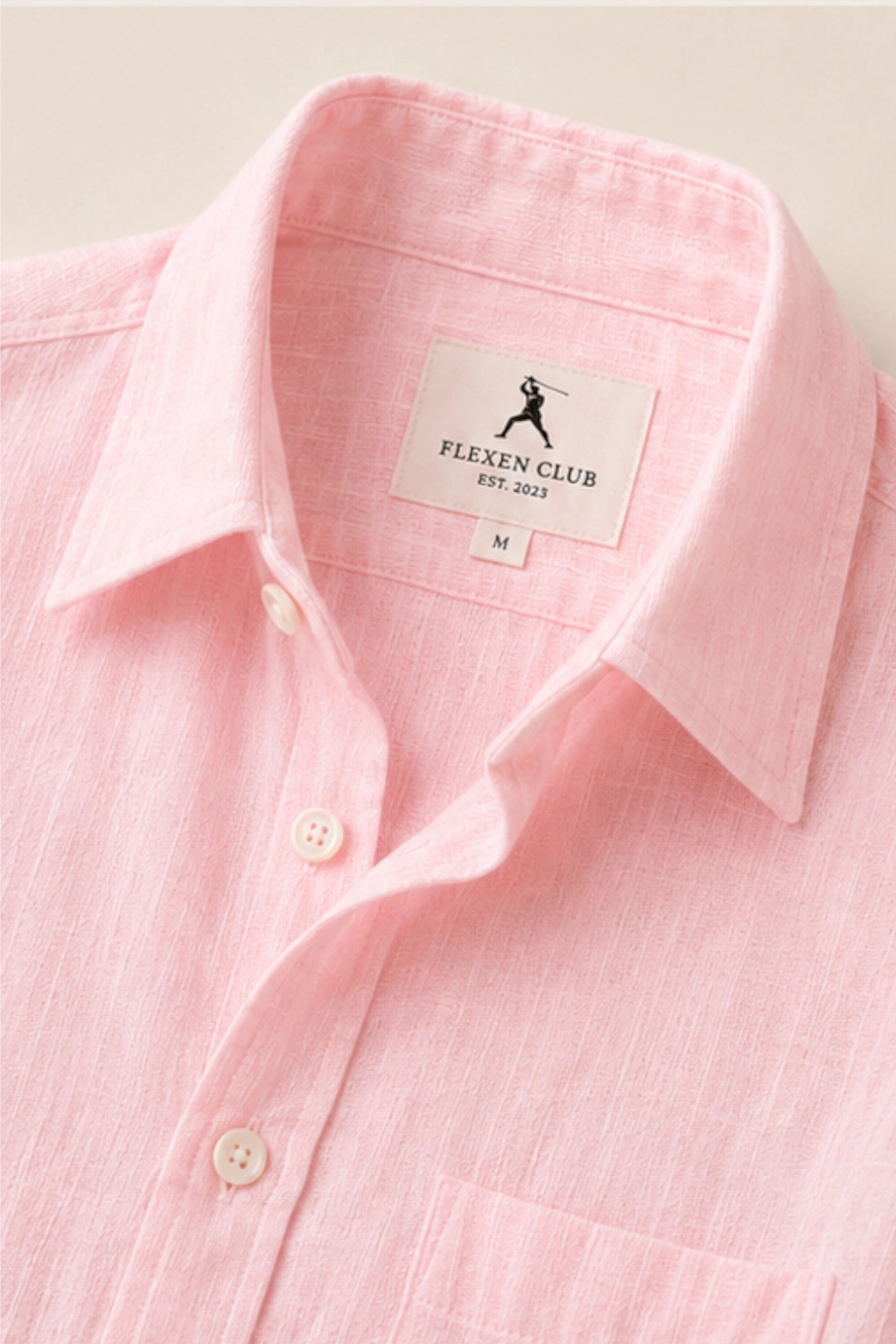 Flexen Club Men’s Pink Plain Shirt